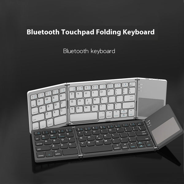 Mini Tri-fold Bluetooth Keyboard Portable Thin Touch
