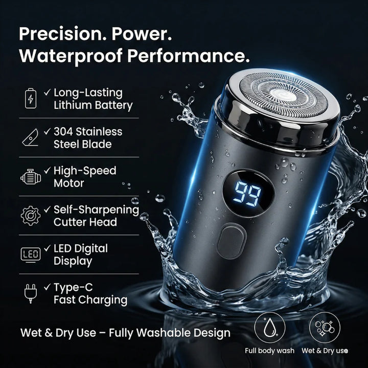 Waterproof wet and dry shaving