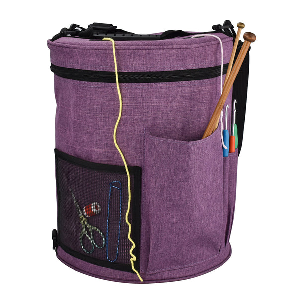 Purple Wool Storage Drum Bag