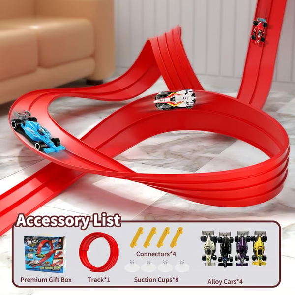🎄🎁 2025 Christmas Surprise Gift: DIY Flexible Racing Track Toy 🚗✨