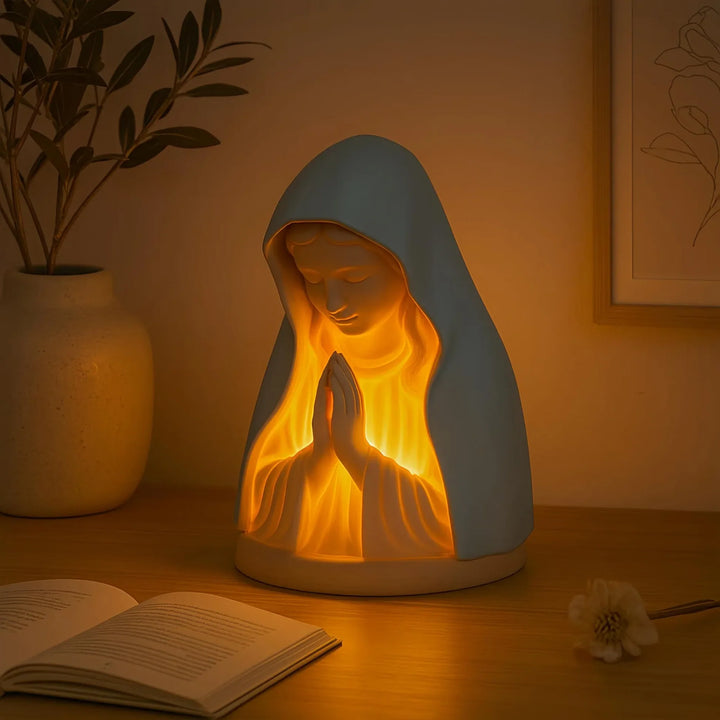 Mary Light Handmade Resin Virgin Mary Prayer Night Light – Kenvory
